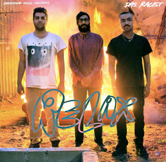 Image of Front Cover of 2544321S: LP - DAS RACIST, Relax (Greedhead Entertainment; Greed 01, Europe 2011, Gatefold, Inner) Spine of inner has a minor tear.   VG+/VG+