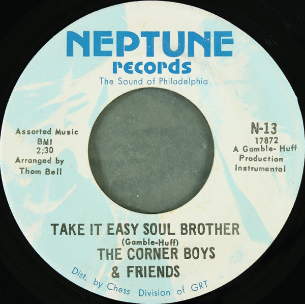 Image of Back Cover of 7" - /VG+ - THE CORNER BOYS, Gang War (Don't Make No Sense) / Gang War (Don't Make No Sense) (Neptune Records; N-13, US 1969), ,  - 0726167E