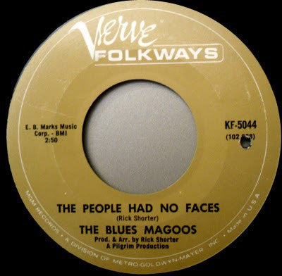 Image of Front Cover of 1460115S: 7" - THE BLUES MAGOOS, So I'm Wrong And You Are Right / The People Had No Faces (Verve Folkways; KF5044, US 1967 Reissue, Copyright Info at 9 O'Clock on Label) Cut-out (Hole punched)  /EX