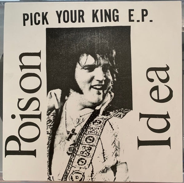 Image of Back Cover of 4914300C: 12" EP - POISON IDEA, Pick Your King E.P. (Jackpot Records ; JPR-055, US 2019 Reissue, 2 Inserts, Sticker, Clear Vinyl) Still In Stickered Shrinkwrap  EX/EX