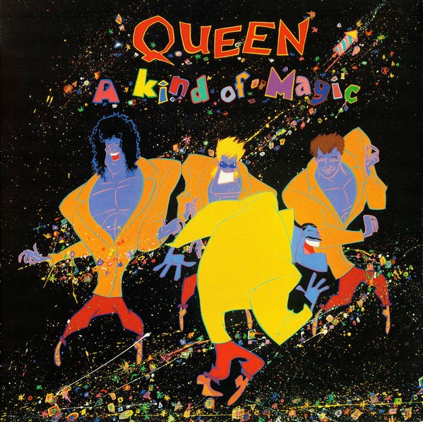 Image of Front Cover of 2615287C: LP - QUEEN, A Kind of Magic (EMI; EU 3509, UK 1986, Gatefold, Inner) Light Marks only.  VG/G+