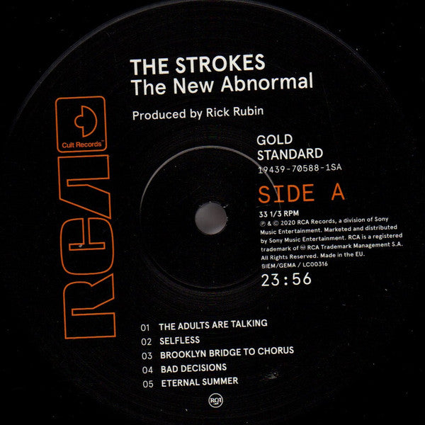 Image of Label Cover of LP - NEW/NEW - THE STROKES, The New Abnormal (RCA; 19439705881, Europe 2020, Printed Outer Sleeve, Inner, Poster), , The New Abnormal is the long awaited new album from The Strokes, and the band s first album in seven years. The New Abnormal is The Strokes  sixth studio album and was recorded at Shangri-La Studios in Malibu, California, with producer Rick Rubin. The album s cover artwork is a painting called  Bird on Money,  by famed artist Jean-Michel Basquiat. The album sees the St