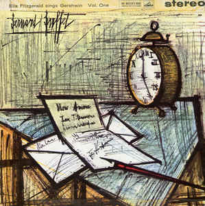 Image of Front Cover of 0115417C: LP - ELLA FITZGERALD, Sings The George And Ira Gershwin Song Book - Volume One (His Master's Voice; CSD 1292, UK 1959, Laminated Front Flipback Sleeve, Stereo) Sleeve discoloured with writing and stamp on reverse. Also ripped sticker on front  VG/VG