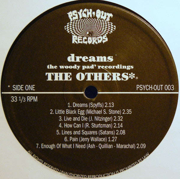 Image of Label Cover of 2424023E: LP - THE OTHERS, Dreams - The Woody Pad Recordings (Psych-Out Records; PSYCH-OUT 003, Italy 1995, Gatefold, Numbered Limited Edition of 1,000)   VG/VG+