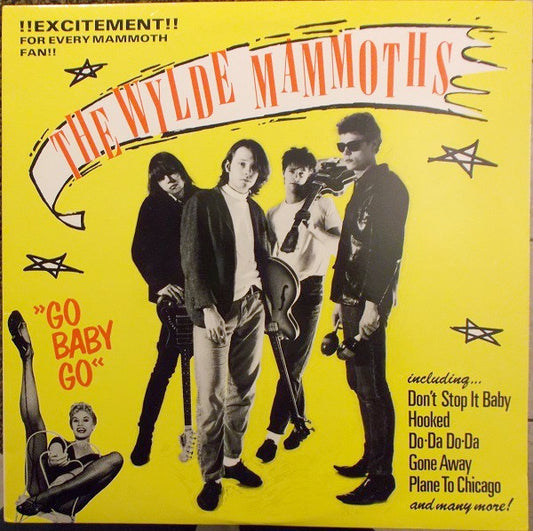 Image of Front Cover of LP - VG+/VG - THE WYLDE MAMMOTHS, Go Baby Go!! (Crypt Records; Crypt 011, US 1987, Label Insert), Strong VG,  - 3626247E