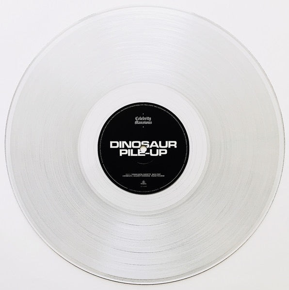Image of Label Cover of LP - VG+/VG+ - DINOSAUR PILE-UP, Celebrity Mansions (Parlophone; 0190295468118, UK 2019, Inner, Clear Vinyl), Sleeve has one corner crease.,  - 3016196C
