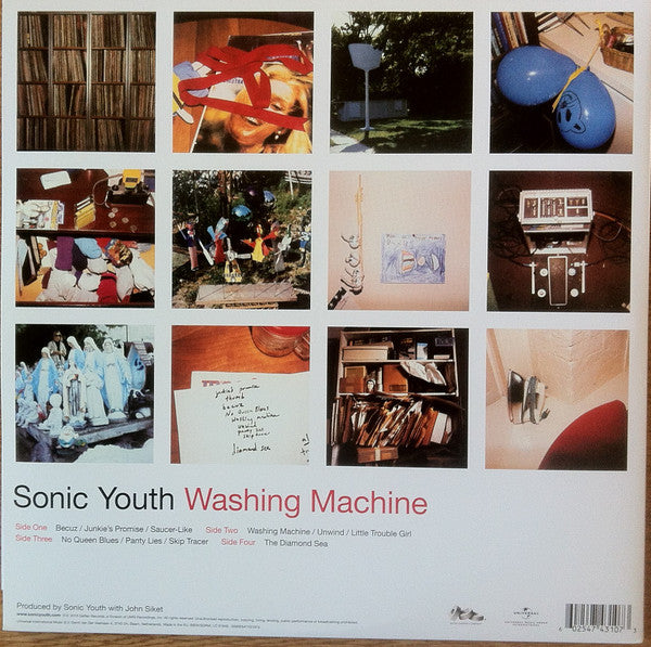 Image of Back Cover of 2xLP - VG+/EX - SONIC YOUTH, Washing Machine (DGC; 00602547431073, Europe 2015 Reissue, Gatefold, 2 Inserts, 180 Gram Vinyl), ,  - 0816287C