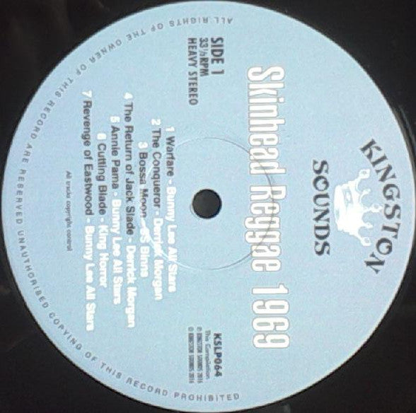Image of Label Cover of LP - G+/G+ - VARIOUS, Skinhead Reggae 1969 (Kingston Sounds; KSLP064, UK 2016), Scuffs and marks on both record and sleeve,  - 3916308C