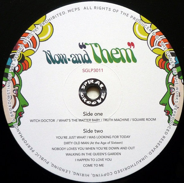 Image of Label Cover of LP - VG+/VG+ - THEM, Now - And "Them" (Spiral Groove; SGLP3011, US 2013 Reissue, Insert, 180 Gram Vinyl), Sleeve has one bumped corner.,  - 3926310E