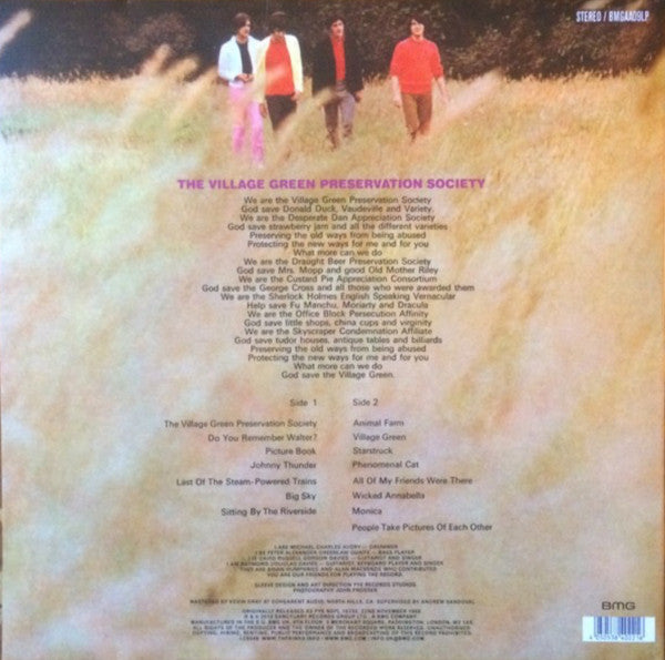 Image of Back Cover of 4755118S: LP - THE KINKS, The Kinks are the Village Green Preservation Society (BMG; BMGAA09LP, Europe 2022 Reissue, Gatefold, Insert, 180 Gram Vinyl)   NEW/NEW