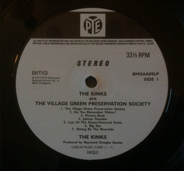 Image of Label Cover of 4755118S: LP - THE KINKS, The Kinks are the Village Green Preservation Society (BMG; BMGAA09LP, Europe 2022 Reissue, Gatefold, Insert, 180 Gram Vinyl)   NEW/NEW