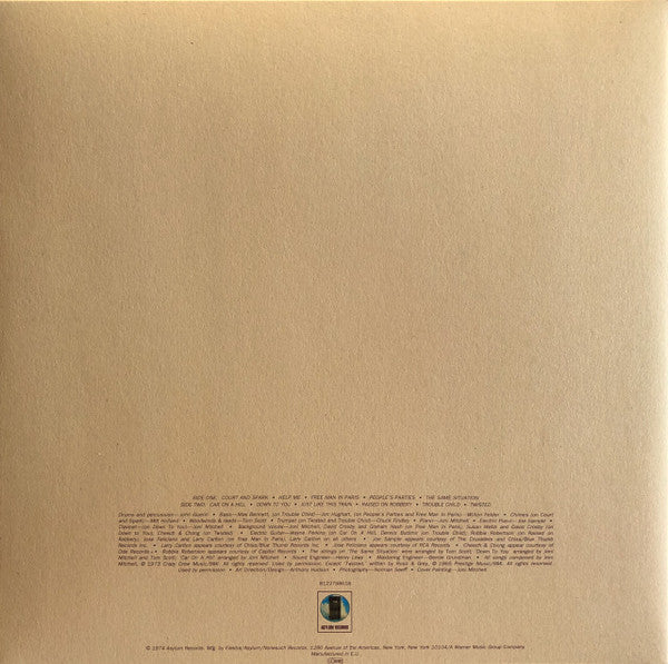 Image of Back Cover of 5154060S: LP - JONI MITCHELL, Court And Spark (Rhino Records; 81227986186, UK 2013 Reissue, 180 Gram Vinyl)   NEW/NEW