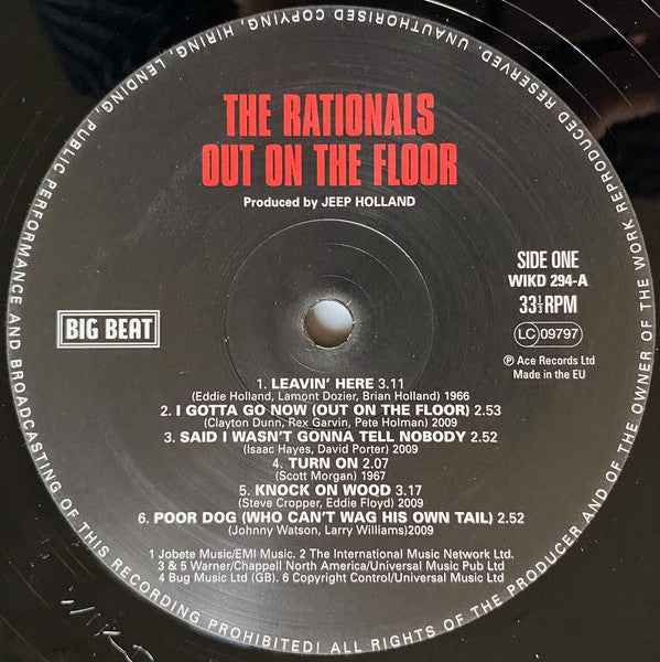 Image of Label Cover of LP - EX/VG+ - THE RATIONALS, Out On The Floor (Big Beat Records; WIKD 294, UK 2010), Strong VG+,  - 3626268E