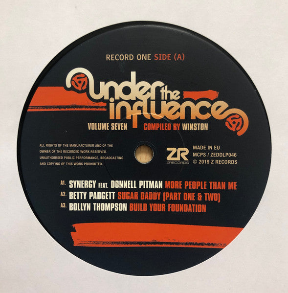 Image of Label Cover of 2xLP - VG+/EX - WINSTON, Under The Influence Volume Seven (A Collection Of Rare Soul & Disco) (Z Records; ZEDDLP046, UK 2019, Picture Sleeve), Still in opened shrinkwrap, discs are unplayed.,  - 3346315S