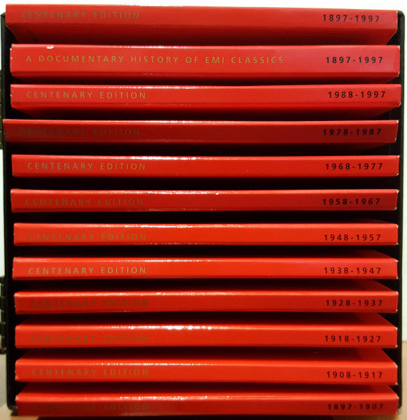 Image of Back Cover of 11xCD - VG/VG+ - VARIOUS, Centenary Edition 1897-1997: 100 Years Of Great Music (EMI Classics; 7243 5 66182 2 0, UK 1998, Box Set, Booklet), ,  - 1736257E