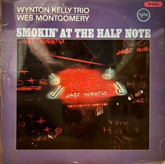 Image of Front Cover of 4825268E: LP - WYNTON KELLY TRIO / WES MONTGOMERY, Smokin' At The Half Note (Verve Records; VLP9118, UK 1965, Front Laminated Flipback Sleeve, Mono) Lovely Vinyl, Corner Bump And Light Edge Wear  VG/EX