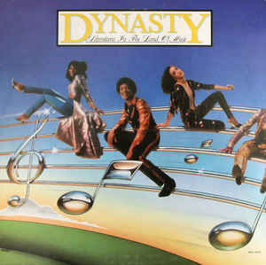 Image of Front Cover of 5114371C: LP - DYNASTY, Adventures In The Land Of Music (Solar; BXL1-3576, US 1980, Picture Sleeve, Inner) Edge of record fogged on B-side. Sleeve has liquid damage and staining; wear and creasing. Inner split and damaged with writing and stains  G+/G