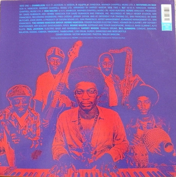 Image of Back Cover of LP - VG+/VG - HERBIE HANCOCK, Head Hunters (Columbia; 65928, UK & Europe 1992 Reissue), Record very slightly dished,  - 3016318C