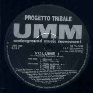 Image of Front Cover of 12" - /VG+ - PROGETTO TRIBALE, Volume 1 (UMM; UMM 025, Italy 1992, Plain Sleeve), ,  - 3346197S