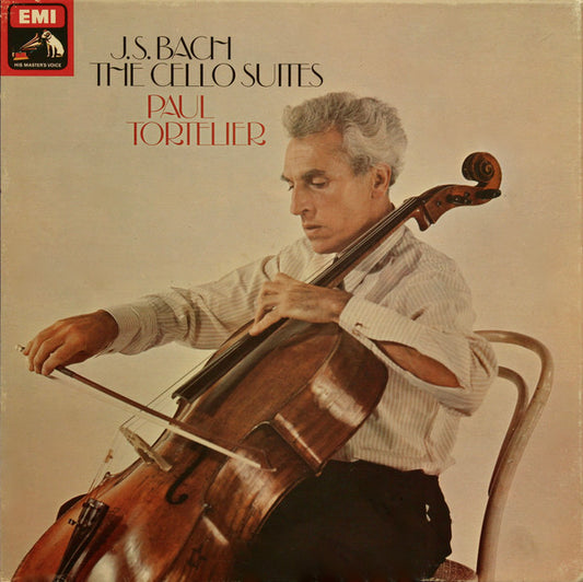 Image of Front Cover of 3xLP - VG+/VG+ - PAUL TORTELIER, J S Bach: The Cello Suites (EMI Dark Green and Silver Label; SLS 798, UK 1963, Box Set, Insert), ,  - 0726103E