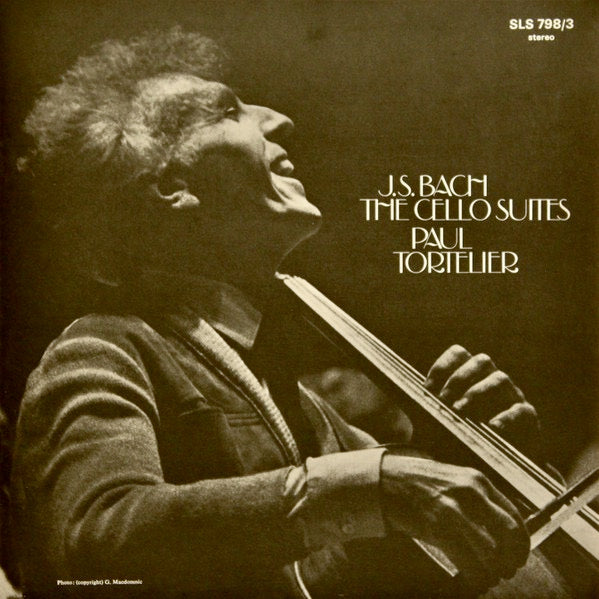 Image of Back Cover of 3xLP - VG+/VG+ - PAUL TORTELIER, J S Bach: The Cello Suites (EMI Dark Green and Silver Label; SLS 798, UK 1963, Box Set, Insert), ,  - 0726103E