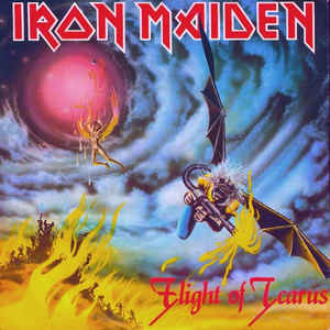 Image of Front Cover of 7" - VG/VG - IRON MAIDEN, Flight Of Icarus (EMI Black & Red Labels; EMI 5378, UK 1983, Picture Sleeve, 4-Prong Centre), ,  - 3116276C
