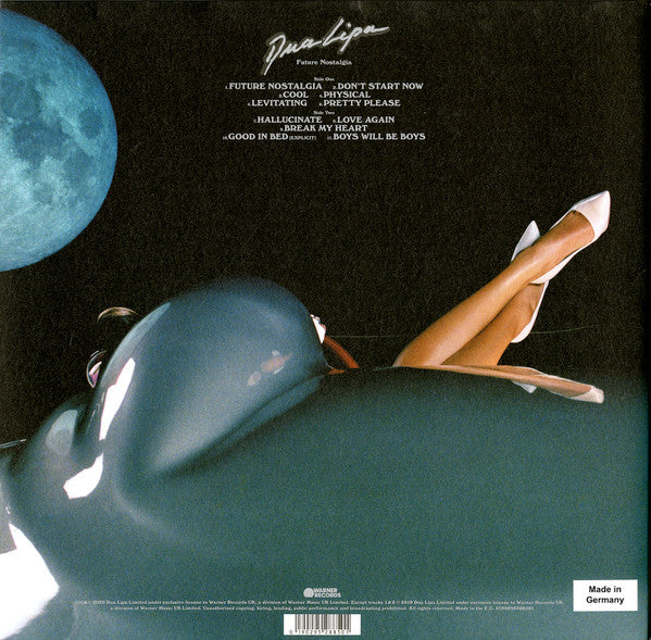 Image of Back Cover of 4234086E: LP - DUA LIPA, Future Nostalgia (Warner Records; 0190295288501, Europe 2020, Gatefold, Black Inner & Insert, Black Vinyl)   NEW/NEW