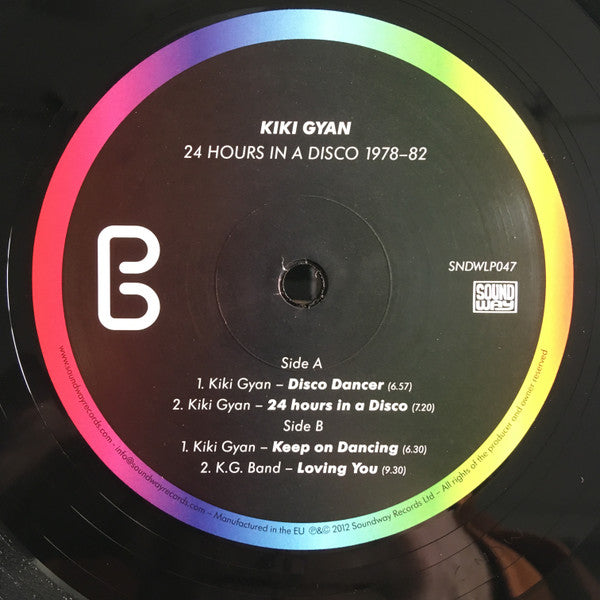 Image of Label Cover of 2xLP - NEW/NEW - KIKI GYAN, 24 Hours In A Disco 1978-82 (Soundway; SNDWLP047, UK 2012, Insert), , Hailed as Africa's answer to Stevie Wonder, Ghanaian multi-instrumentalist Kiki Gyan was a musical wunderkind who by 1975 had risen from the lowly status of high school dropout to being ranked eighth in a poll of the greatest keyboardists in the world. Soundway records now collects the best of Gyan's work as a frontman and solo artist, featuring an array of electrifying disco grooves tha