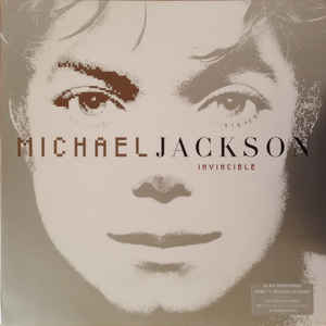 Image of Front Cover of 2xLP - VG+/VG - MICHAEL JACKSON, Invincible (Epic ; 4951741000, Europe 2001, Picture Sleeve, 2 Inners), Sleeve is nicely intact with hype sticker. There are a few light knocks to spine and a tiny patch of sticker residue but is otherwise EX. Inners are EX. Discs have some superficial storage marks from card inners and there is a very very slight warp to disc 2. Both discs play great!,  - 3316136C