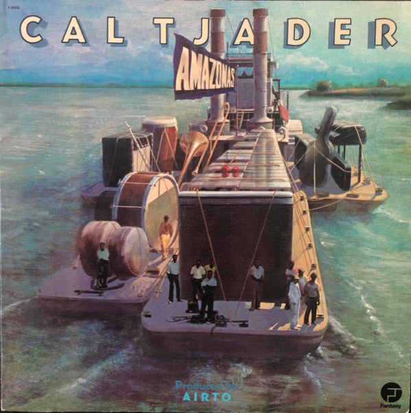 Image of Front Cover of LP - G+/VG - CAL TJADER, Amazonas (Fantasy (Blue Label); F-9502, US 1970s Reissue, Pasteback Sleeve), Spine damage and shelf wear. Light superficial storage marks to disc.,  - 3716126C