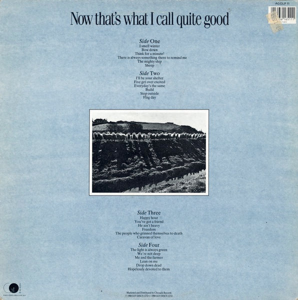 Image of Back Cover of 2xLP - VG/G - THE HOUSEMARTINS, Now That's What I Call Quite Good (Go! Discs; AGOLP 11, UK 1988, Gatefold), Lots of light marks. ,  - 2316098C