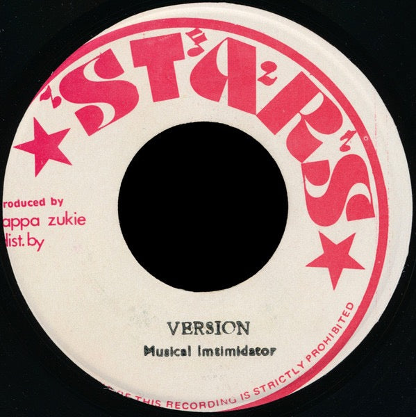 Image of Back Cover of 7" - /VG - TAPPA ZUKIE / MUSICAL INTIMIDATOR, Revolution (Stars; , Jamaica 1979, Plain Sleeve), Light Marks only.,  - 2216015C