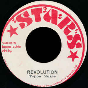 Image of Front Cover of 7" - /VG - TAPPA ZUKIE / MUSICAL INTIMIDATOR, Revolution (Stars; , Jamaica 1979, Plain Sleeve), Light Marks only.,  - 2216015C
