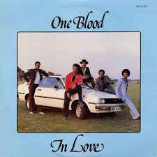 Image of Front Cover of LP - G+/G+ - ONE BLOOD, In Love (King & City Records; NKRLP 001, UK 1983, Blue Vinyl), Sleeve edges taped. Disc has lots of light marks but plays well!,  - 2116442C