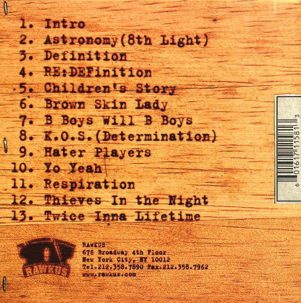 Image of Back Cover of LP - VG/G - BLACK STAR, Mos Def & Talib Kweli Are Black Star (Rawkus; RWK 1158-1, US 1998, Picture Sleeve, Insert), Record very marked. Sleeve in shrink and has some wear / creasing along opening. Writing on labels,  - 3716344C