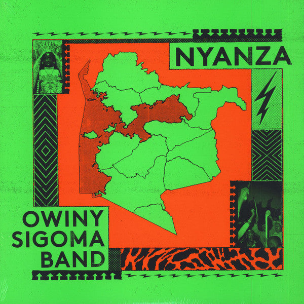 Image of Front Cover of LP - VG+/VG - OWINY SIGOMA BAND, Nyanza (Brownswood; BWOOD142LP, UK 2015, Picture Sleeve, Inner), Strong VG, light marks only,  Nyanza  is the third album from the cross-cultural, boundary surpassing Owiny Sigoma Band. For their third offering, the band travelled to the Nyanza Province of Western Kenya - home of their two members Joseph Nyamungu and Charles Owoko - to explore the birthplace of Luo music.A complex, constantly evolving, musical relationship now in its fifth year, the 