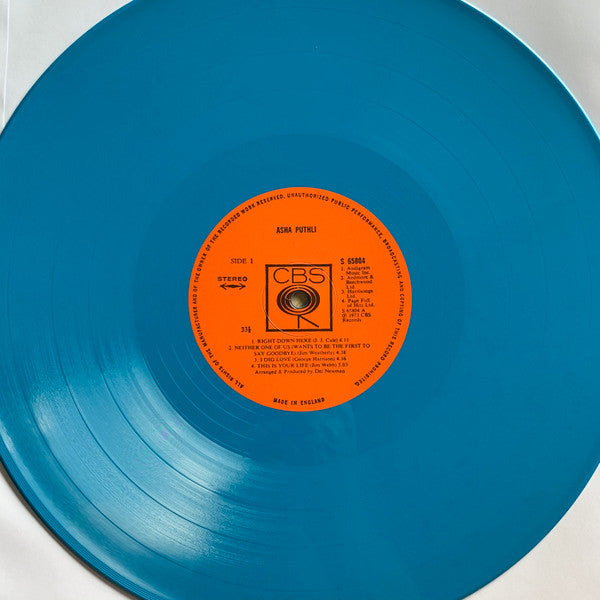 Image of Label Cover of LP - NEW/NEW - ASHA PUTHLI, Asha Puthli (Mr Bongo; MRBLP221, UK 2020 Reissue, Blue Vinyl Record Store Day August Drop 2020), ,  - 1836097E