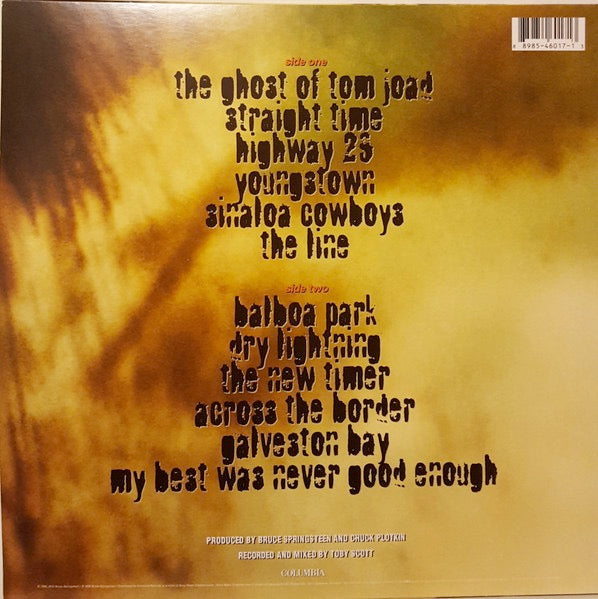 Image of Back Cover of LP - VG+/VG+ - BRUCE SPRINGSTEEN, The Ghost Of Tom Joad (Columbia; 88985460171, Europe 2018 Reissue, Inner), ,  - 3646405S