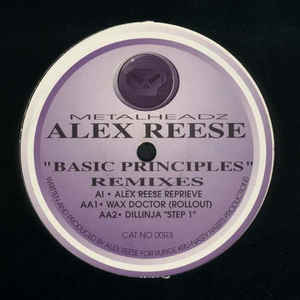 Image of Front Cover of 12" - VG/VG - ALEX REESE, Basic Principles (Remixes) (Metalheadz; MET 003R, Metalheadz    003R, UK 1995, Company Sleeve), Strong VG. Large sticker on sleeve, A1 Basic Principles (Alex Reese Reprieve)AA1 Basic Principles (Wax Doctor (Rollout))AA2 Basic Principles (Dillinja "Step 1") - 3226149E