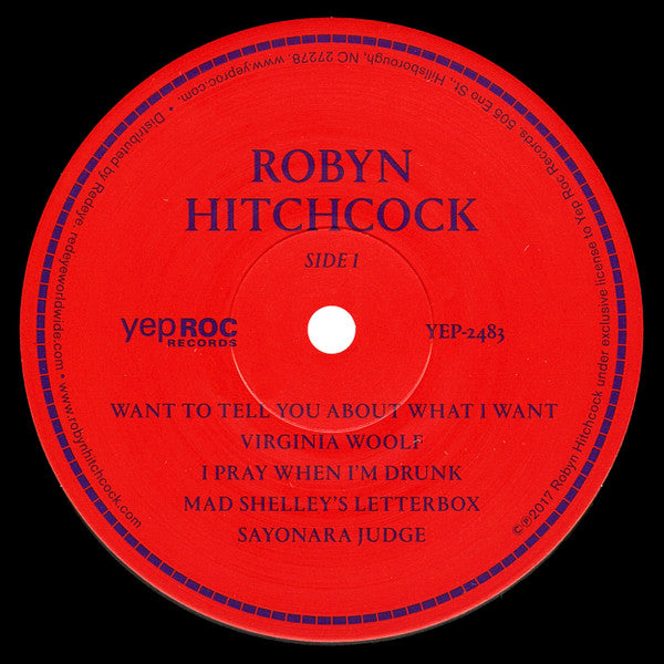 Image of Label Cover of LP - VG/VG+ - ROBYN HITCHCOCK, Robyn Hitchcock (Yep Roc; YEP-2483, US 2017, Gatefold), Edge wear.,  - 3646395S