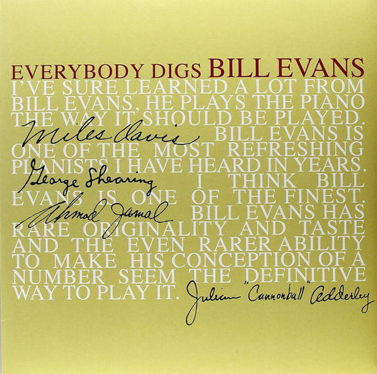 Image of Front Cover of LP - VG+/VG - BILL EVANS TRIO, Everybody Digs Bill Evans (DOM-Ermitage; VNL 12225 LP, Europe 2012 Reissue, Picture Sleeve, 180 Gram Vinyl), ,  - 3126227E