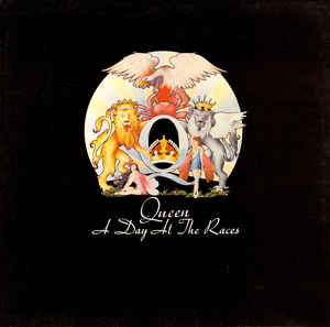 Image of Front Cover of LP - G+/G+ - QUEEN, A Day At the Races (EMI; EMTC 104, UK 1976, Gatefold, Die Cut Inner With Curved Corners), Edge Wear,  - 2426119E