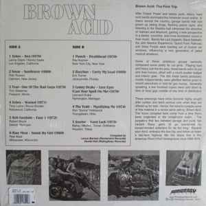 Image of Back Cover of 0233028E: LP - VARIOUS ARTISTS, Brown Acid: The First Trip (Riding Easy; EZRD049, US 2015, Blue)   NEW/NEW