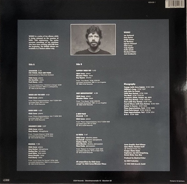 Image of Back Cover of LP - VG/VG+ - CHICK COREA, Works (ECM Records; 825 426-1, Germany 1985, Glossy Sleeve), Disc is clean!,  - 2816199C