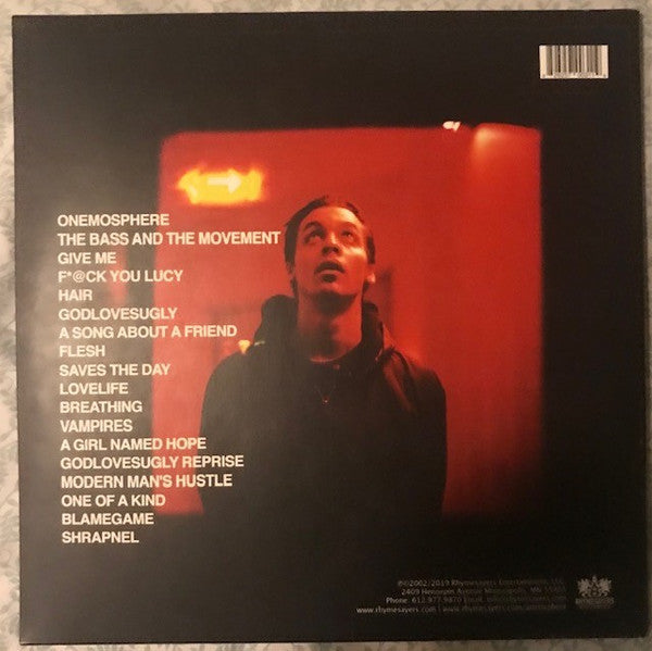 Image of Back Cover of 1814236C: 3xLP - ATMOSPHERE, God Loves Ugly (Rhymesayers Entertainment; RSE0031-1, USA & Canada 2019, Gatefold, Black Inners, Download Code)   NEW/NEW