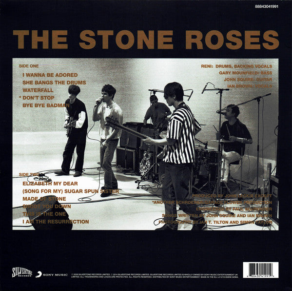 Image of Back Cover of LP - VG+/VG - THE STONE ROSES, The Stone Roses (Silvertone Records; 88843041991, Europe 2018 Reissue, Embossed Sleeve, Inner), Wispy paper scuffs only,  - 3716182C
