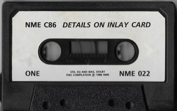 Image of Label Cover of Cassette - VG/VG - VARIOUS, C86 (New Musical Express; NME 022, UK 1986), J-card is intact but a bit worn, sticker stain on side one label, plays well.,  - 2316198C
