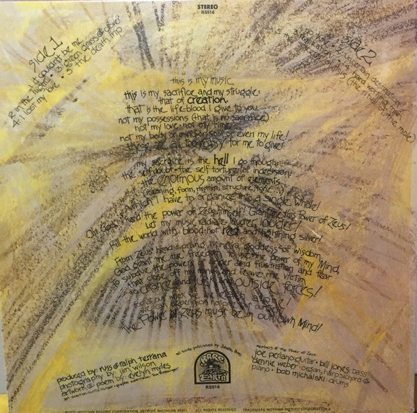 Image of Back Cover of LP - VG/VG+ - POWER OF ZEUS, The Gospel According To Zeus (Rare Earth; RS516, UK 2019 Reissue, Black Inner, Record Store Day Limited Release 2019), Still In Opened Shrinkwrap. Slight crease to sleeve.,  - 2316552C
