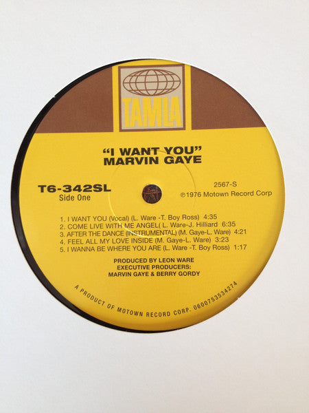 Image of Label Cover of LP - EX/EX - MARVIN GAYE, I Want You (Tamla; T6-342SL, Europe 2016 Reissue, Picture Sleeve, 180 Gram Vinyl), Still In Opened Shrinkwrap,  - 2346017S