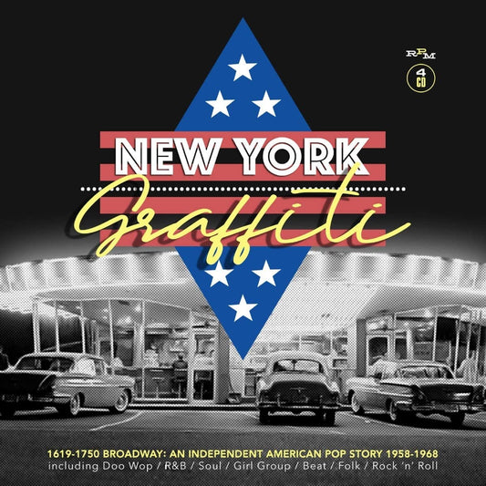 Image of Front Cover of 3055222S: 4xCD - VARIOUS, New York Graffiti - 1619-1750 Broadway ~ An Independent American Pop Story 1958-1968 (; RPMBX547, UK , Box Set)   VG+/VG+